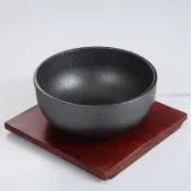 🔥桃園出貨🔥韓式拌飯碗鑄鐵石鍋拌飯鑄鐵碗日式韓國料理鐵碗電磁爐拌飯專用鍋