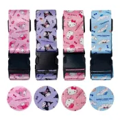 (店+)【SANRIO 三麗鷗】asdfkitty*三麗鷗 滿版 行李箱綁帶 束帶 行李帶-KITTY 美樂蒂 大耳狗 庫洛米-日本正版商品