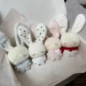 【元氣掛件🌹】6.12~可愛天使小兔安撫巾豆袋毛絨玩偶掛件治癒萌物包包兒童裝飾禮物