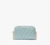 【HOTAI購】【Kate Spade】 Carey鍊條小羊皮長方包 (淡藍)(平行輸入)   QIAN ZHU
