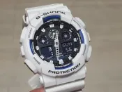 Casio G-Shock 5081 ANALOG-DIGITAL GA-100B-7A 白色 二手錶 無盒