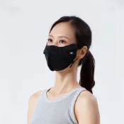 Deparee 蒂巴蕾 冰酷防曬立體口罩-黑色 防曬口罩 立體口罩 抗UV 可水洗 UPF50+ 涼感口罩