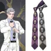 【臺灣出貨🚚】JOJO奇妙冒險 吉良吉影 骷髏頭 拉鏈領帶男 動漫 dk 手打款 jk襯衫 女配飾 上班族日系動漫cos