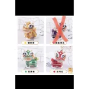 現貨金色紅色綠色舞獅鑰匙圈現貨不用等新年舞獅吉祥