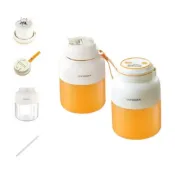 (店+)可碎冰🧊噸噸桶榨汁機 電動榨汁桶 便攜式榨汁杯 電動果汁機 隨行杯果汁機（1300ML/USB充電/38葉不鏽鋼刀片）