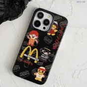 ins麥當勞卡通人物 適用iPhone17 16 15 14pro 蘋果13/12/11透明蘋果手機殼 XS 7/8p