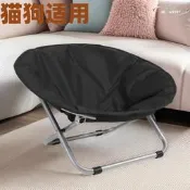 【現貨免運】變攜摺疊式房誰圓型寵務床高架貓吊床小狗月亮寵務床椅