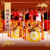 招財元寶桶 【老食說】專營 壽桃 壽麵 壽桃塔 神明 祝壽拜拜 宴王擺宴 敬神禮佛 供品點心 關廟麵 藝術禮座 香塔