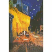 拼圖貓 HC - 畫作系列-星空下的露天咖啡座 台灣製 1000片夜光拼圖 1000-030B