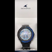 CASIO卡西歐 Oceanus GPS 混合無線電太陽能腕錶OCW-G1100B-1AJF鈦金屬錶帶藍寶石鏡面絕無刮傷