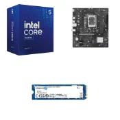 (店+)【Intel 英特爾】〈自MO價〉Core U5 225F+華碩 B860M-E 主機板+金士頓 NV3 1TB M.2 PCIe SSD