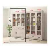(店+)全台傢俱 CD-23 鋼刷白 3.95尺 (中抽 / 下抽) 組合書櫃 木心板 台灣出貨