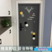 門貼紙翻新隔熱窗戶玻璃貼紙 門貼紙 玻璃門貼紙 門貼 北歐毛氈門貼 自粘隔音降噪 創意裝飾改造翻新 宿舍門 防盜門 大門