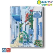 (店+)【Manto】希臘街景-台灣製DIY數字油畫|超取專用大小
