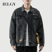 IELGY春秋牛仔外套男韓版休閒外套
