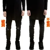 歐美 黑破壞 刀割 牛仔褲 嘻哈 饒舌 HIP HOP 大尺碼有福：27~44腰