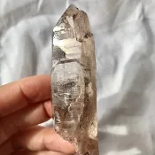 鈦晶簇 白幽靈共生 水晶簇 城堡 手握 天然水晶 茶晶 擺設 水晶