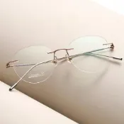 (店+)【LEEHER】純鈦大框眼鏡/男女適用/眼鏡架/圓框眼鏡/無框眼鏡/知性風眼鏡框