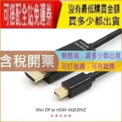 工廠直供minidp轉hdmi 1.8米4k轉接線公對公1.4版 迷你dp轉hdmi線-C