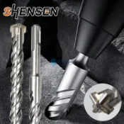 一套 210 毫米十字 SDS Plus 電鎚鑽頭,碳化鎢尖端 6-25 毫米混凝土砌體牆壁鑽頭【優品五金鋪】