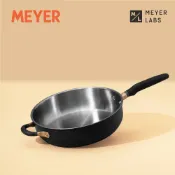 【MEYER 美亞】微金亞光黑 不鏽鋼 28公分 / 4.3L 萬用深炒鍋 (IH/電磁爐適用) - ACCENT