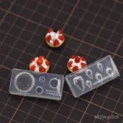 【臺灣出貨】迷你草莓派蛋糕微縮樹脂粘土印模 超輕樹脂粘土微縮食玩硅膠模具