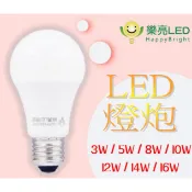 🌟含稅🌟【樂亮】 LED 燈泡 3W 5W 8W 10W 12W 14W 16W 白光 自然光 黃光 E27 燈頭