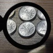 【6枚合售100】民國59年 舊版新台幣 壹角 蘭花鋁幣 素心蘭 懷舊復古老錢幣 收藏古幣