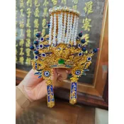 【靜福緣】 紙帽安金『九龍水鑽天公帽(4~8寸圍)』超優質精緻手工藝關公天公帽玉皇上帝關聖帝君天公文衡聖帝玄靈高上帝