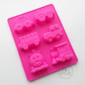 【AYUR】6連 火車 汽車 交通工具 食品級矽膠模/冰塊模/手工皂模/蠟燭模/立體模/法式慕斯模/蛋糕模