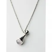 Georg Jensen 喬治傑生  #453 DROPLET 粉晶純銀項鍊