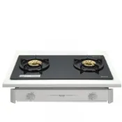(店+)【林內】歐化雙口玻璃嵌入爐RBTS-227GC(B)瓦斯爐桶裝瓦斯RBTS-227GC(B)_LPG 基本安裝