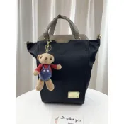 現貨 正品 GOODS 極簡杏灰尼龍拼接真皮三用手提包 側背包 後背包 休閒包 防潑水 筆電包 快速到貨2602