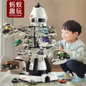 港灣小站 【仿真航天火箭】停車場模型 太空艙 合金汽車 兒童玩具 男孩禮物 收藏擺件 場景套裝 可動火箭 精緻細節 益智啟蒙