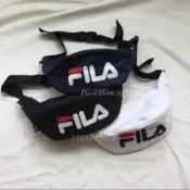 43km.office FILA LOGO 字母 霹靂 腰包 黑 藍 白 小包 包 基本款 經典 素 交換禮物