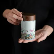 全球選品1館 生活百貨 吾唯知足 中式陶瓷復古密封茶葉罐紅茶綠茶儲存罐防潮迷你小號茶