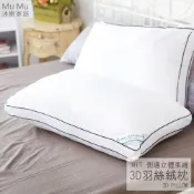沐眠家居_台灣製 3D立體超澎羽絲絨枕【45x75cm】現貨 可超取 五星級飯店專用 側邊車縫彈力枕