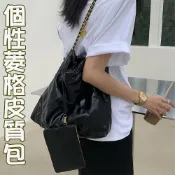 MoonDy 包包女 包包 腋下包 鏈條包包 手提包 托特包 軟皮包包 子母包 菱格包包 名牌包包 鏈條包大容量 包包女韓版 363