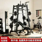 威勝購物 家庭健身龍門架深蹲健身器材家用室內塔式推胸高位下拉綜合訓練器WW9191
