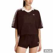 ADIDAS 女 CROCHET POLO 針織 短袖上衣 - KE0198