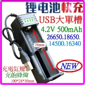 【成品購物】單槽 4.2V 3.7V 10W 轉燈 USB智能充電器 鋰電池充電器 電池充電器 18650 26650