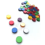 小荳荳 桌遊配件 塑膠圓片 壓克力金屬光澤圓片 1.5 X 0.4公分 (10入) token (商品金額滿百元才出貨)