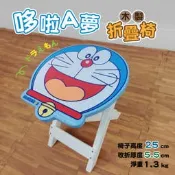 補/木製哆啦A夢造型折合椅/台灣製造/小叮噹摺疊椅/板凳椅/小圓凳/小叮噹頭型椅/兒童椅/家庭椅