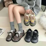 (店+)氣墊鞋小白鞋休閒鞋女鞋平底鞋帆布鞋娃娃鞋健步鞋寬楦加寬加肥輕量透氣防滑輕便足弓支撐時尚百搭免系鞋帶久站不累腳大尺碼一腳蹬護士鞋厚底健走鞋久站不累避震內增高減壓復古板鞋半拖不擠腳修飾腳型
