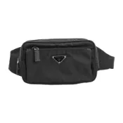 【DOKODEMO】【二手】Prada PRADA Body Bag Re-Nylon x Saffiano Leather Belt Bag 2VL977 Re-Nylon 黑色