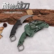 戰術刀戶外野營爪刀野外車上防身刀求生刀具指南針一體龍骨刀砍柴 TGCD