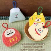 『台灣現貨』日本正版 Decole Concombre 造型海綿 菜瓜布 日本 富士山 招財貓 柴犬 達摩