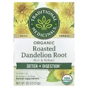 【iHerb】Traditional Medicinals, 有機烤蒲公英根，無咖啡萃取，16 獨立茶包，0.85 盎司（24 克）