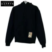 【DOKODEMO】Burberry 25 年款，貨號 8105364，黑色格紋標籤棉質套頭連帽衫，S 碼 [二手]