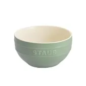 【STAUB】圓形陶瓷餐碗14cm-莫蘭迪綠(德國雙人牌集團官方直營)
